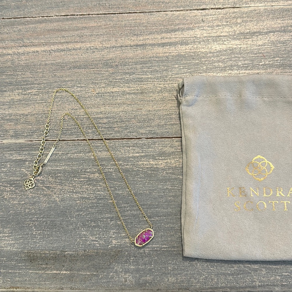 Kendra Scott Iridescent Pink Elisa Necklace